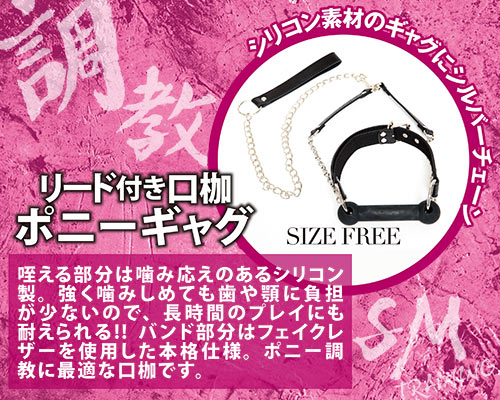 調教 リード付き口枷 ポニーギャグ